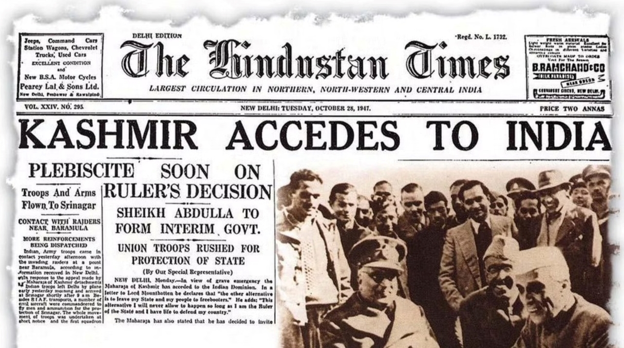 Kashmir 1947 newspaper clipping